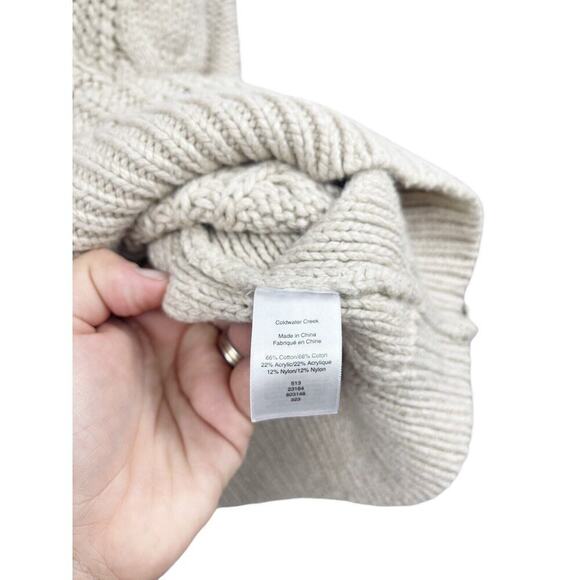 Coldwater Creek Beige Tan Cable Knit Sweater Vest Womens XL Petite - Picture 3 of 6